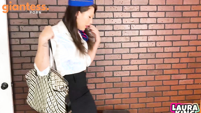 Laura King - Flight Attendant Shrinks an Steps on You