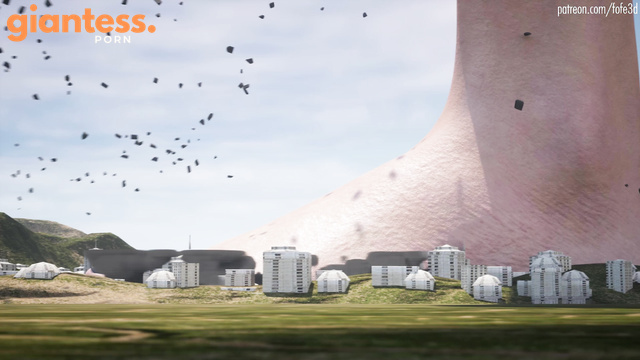 FoFe3D - Giantess Walking on a Town!