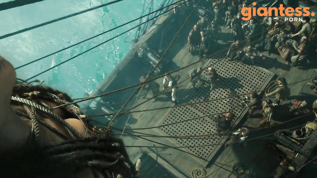 Calypso Giantess Growth Scene - Pirates of the Caribbean: At World's End (4K Remaster) 巨大娘