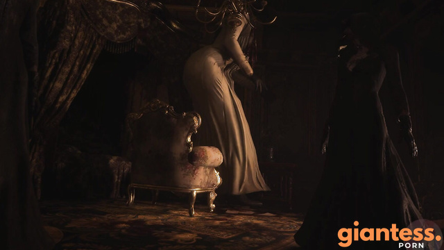 Lady Dimitrescu but she is 25% Bigger | Resident Evil Village Mod (Giantess Hug) ドミトレスク 巨大娘