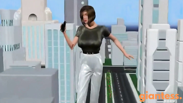 Giantess Growth 巨大娘 - Cassie City Stroll by Voluminous (2004)