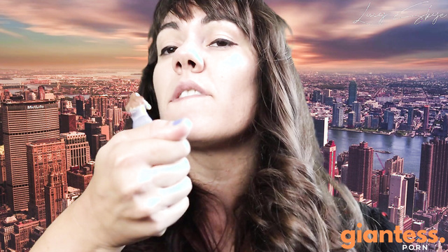 Giantess Destroys and Eats Town