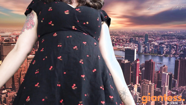 Giantess Destroys and Eats Town
