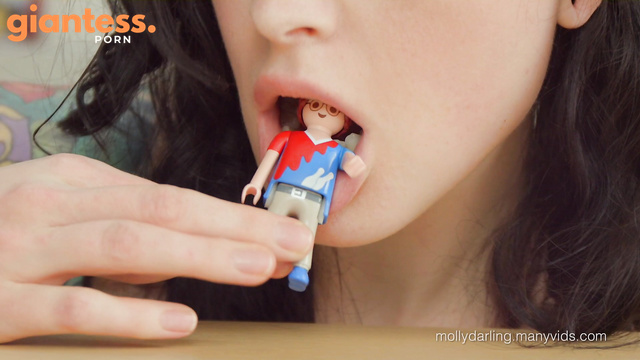 Giantess Teases Small Man