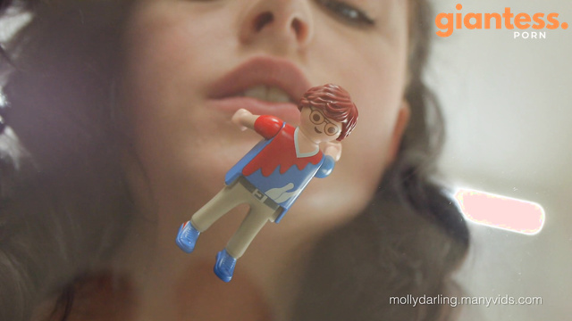 Giantess Teases Small Man