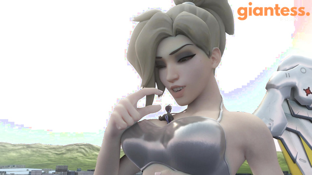 BG3D - Mercy eat widowmaker Vore overwatch Giantess Growth Giantess Vore