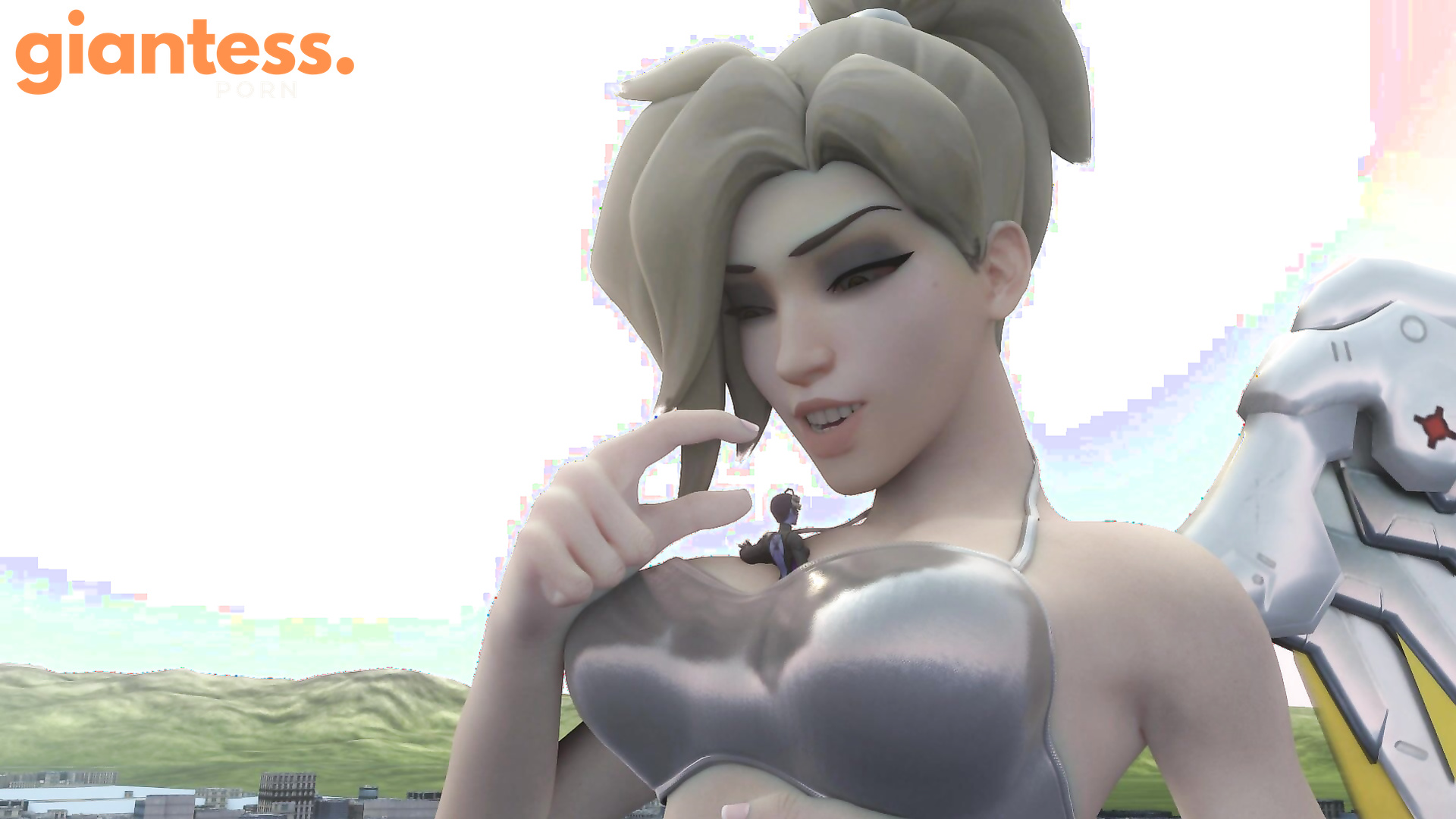 BG3D - Mercy eat widowmaker Vore overwatch Giantess Growth Giantess Vore