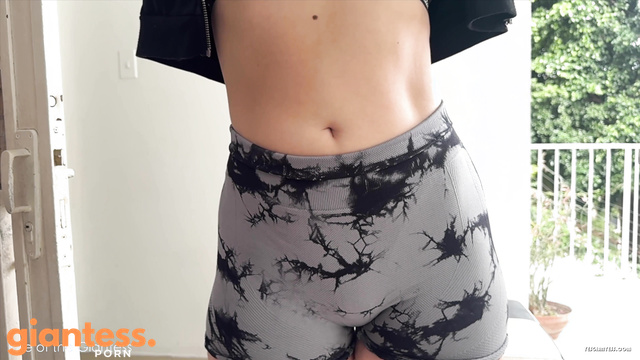 Rise Of The Giantess - Worship My Giant Tummy: Beauty Latina Babe Laugh On Tiny Man