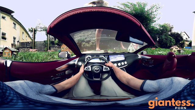Giantess Loryelle - Goddess Catches Mayor of a Doomed City While Driving a Car