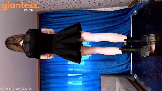 Adult Giantess in Dirty Black Chelsea Boots Trampling My Floor-Face