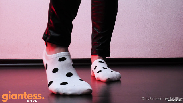 Giantess Ella - Leather Pants, Socks And Total Domination by The Goddess