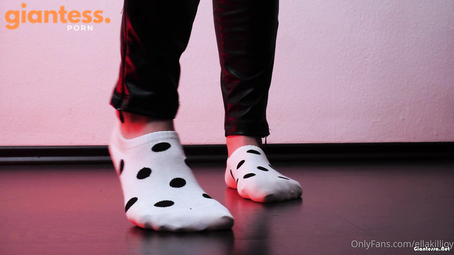 Giantess Ella - Leather Pants, Socks And Total Domination by The Goddess