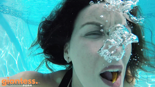 Hungry Meg: Huge Giantess Swallows Her Mini Lady Victims At Sea