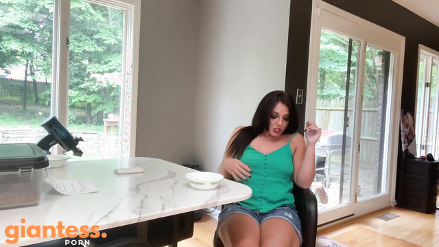 Unrecognized and Consumed: Giantess Erika Vores Her Tiny Boyfriend