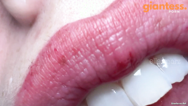 Convincing Giantess Elle Marz Wants You Between Her Puffy Lips