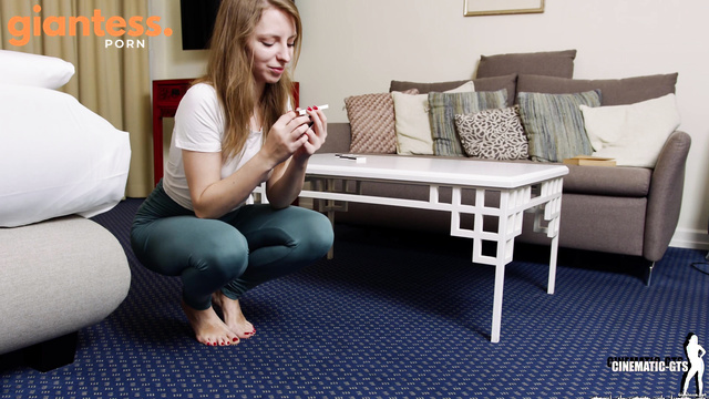 Cinematic GTS - Energetic Vanessa The Giantess: Hotel Room Tiny Encounter