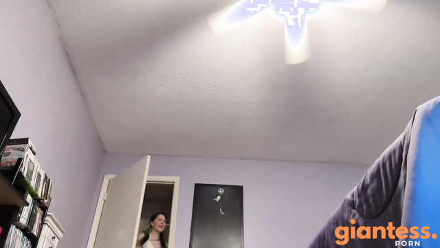 Giantess Morgana Laveau Destroys a Tiny Science Project in the Bedroom