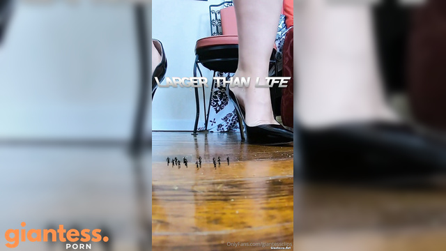 Larger Than Life - Tiny Perv Gets Humiliated And Listed Command of Busty Giantess