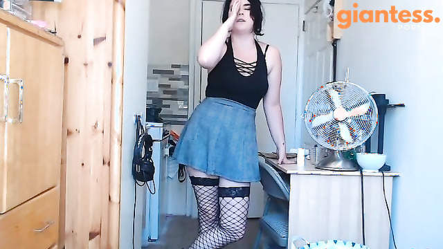 Larger Than Life - Vanessa Growing Unaware, Tearing Through Her Fishnet Stockings