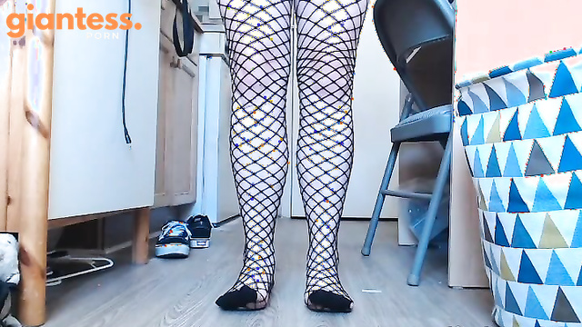 Larger Than Life - Vanessa Growing Unaware, Tearing Through Her Fishnet Stockings