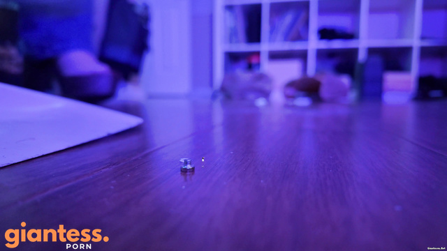 WorldUnseenFilms - Micro Man Struggles to Find His Earring in Giantess Immy’s Room