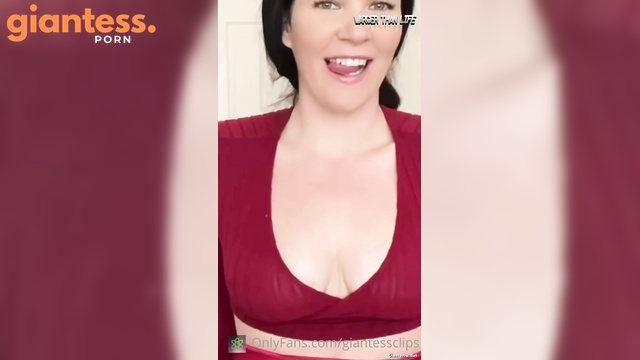 Larger Than Life - Stepsis Giantess Shows Who’s Boss With Her Cleavage