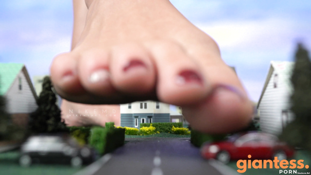 Nikemd - Giantess Kiara Tests Her Strength on a Tiny House And Car
