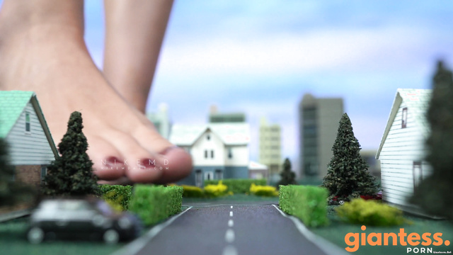 Nikemd - Giantess Kiara Tests Her Strength on a Tiny House And Car