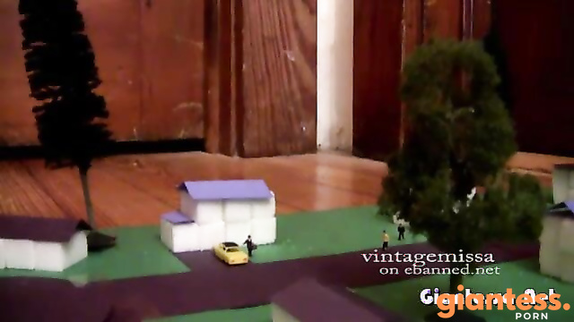 Miss Missa X - Naked Busty Young Giantess Destroying Little Town