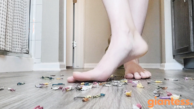 Angry Tall Giantess And Her Huge Soles Lay Waste To a Tiny Town