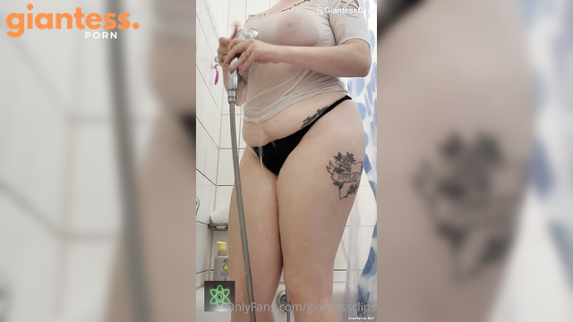 Larger Than Life - Under The Waterfall With Curvy Giantess Strawberrie Wine