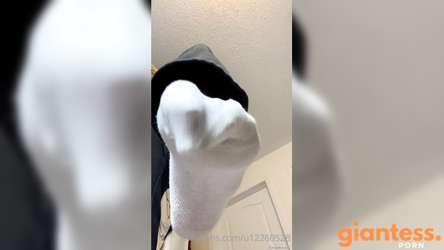 Blonde Giantess Does What She Wants: Lie Down For Her Sock Stomping You