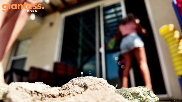 WorldUnseenFilms - Tiny Victims Trapped on The Sand Rock Before a Giantess Part 1
