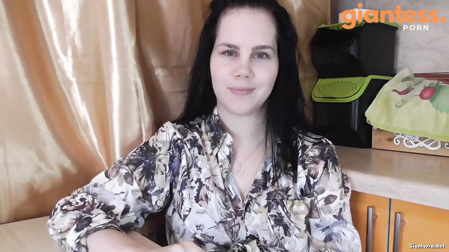 Anna Sky - Hungry Giantess Anna Wants to Eat Cheese While Jerking Off Husband Cock