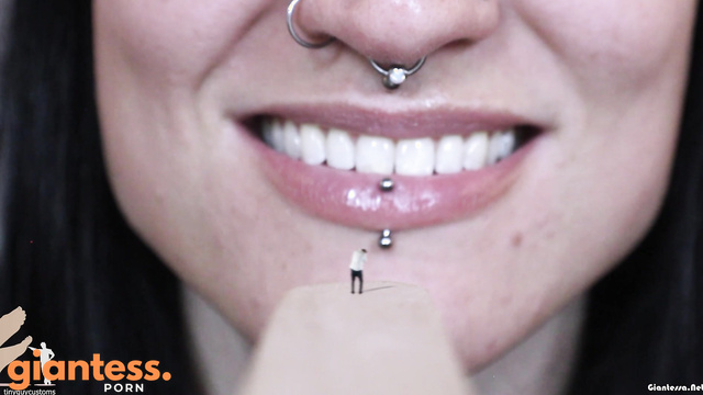 Tiny Guy Customs - Brunette Titania Orion’s Voluntary Swallowing Session