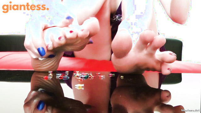 Goddess Celine - Nasty Wet Giantess Teasing Her Tiny Boy With Tongue & Feet