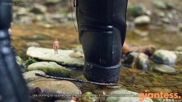Dayana Cinematic Fetish - Giantess Hunting on Tiny Naked People In The Forest