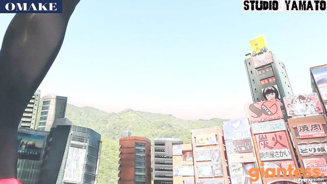Studio Yamato - Admire Her New Red High Heels as The Giantess Crushes Buildings