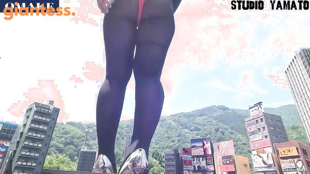Studio Yamato - Slow-Mo Booty Slam: Giantess in Nylon Destroys Skyscrapers