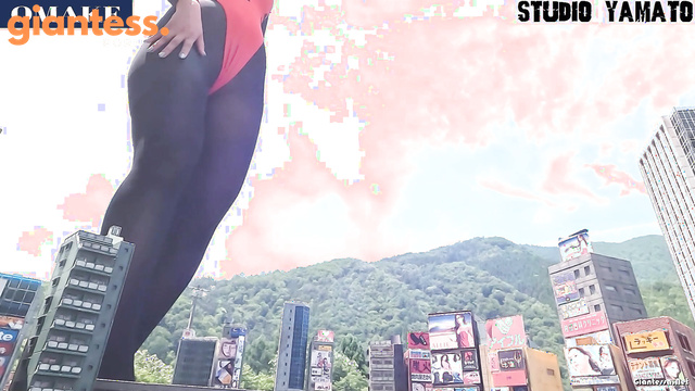 Studio Yamato - Slow-Mo Booty Slam: Giantess in Nylon Destroys Skyscrapers