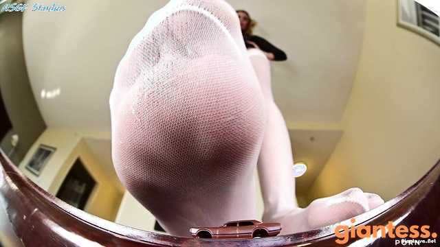 ASGF Studios - Titaness Swede in White Stockings Destroys Tiny Vehicles Part 2
