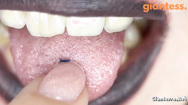 At Goddess Mercy of the Gothic Giantess: Tiny Man’s Playful Trial With Saliva