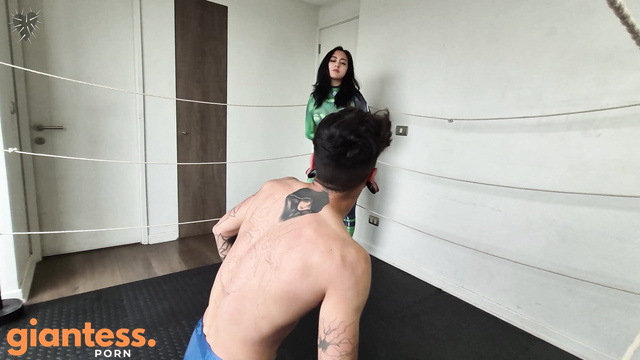 Giantess Shego Domination: Wrestling Going To Shrunk Challenger