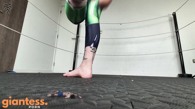 Giantess Shego Domination: Wrestling Going To Shrunk Challenger