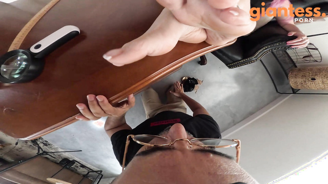 Giantess Shrinking Feet - Office Authority: The Boss Lady’s Silk-Pantyhose Command