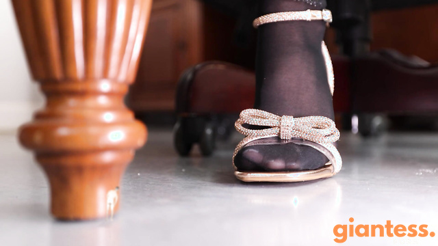 Giantess Shrinking Feet - Office Authority: The Boss Lady’s Silk-Pantyhose Command
