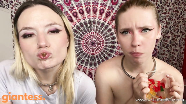 SashaAndBaby - Majestic Giantess Showcase: Shrinking Fantasy & Close Up Mouth