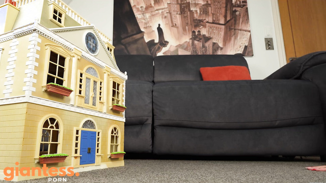 Giantess Productions - Kitty Marie Keeps Her Tiny Stepbro in Doll House