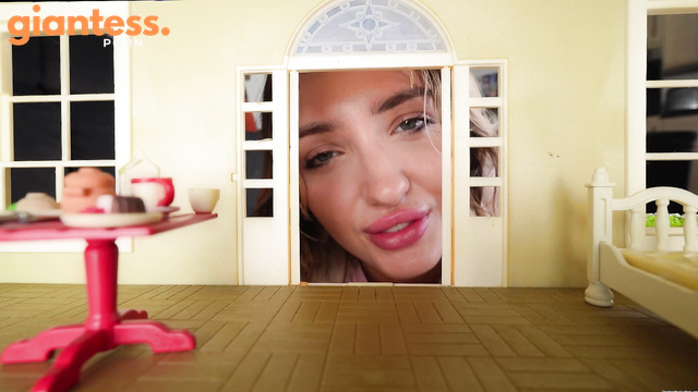 Giantess Productions - Kitty Marie Keeps Her Tiny Stepbro in Doll House