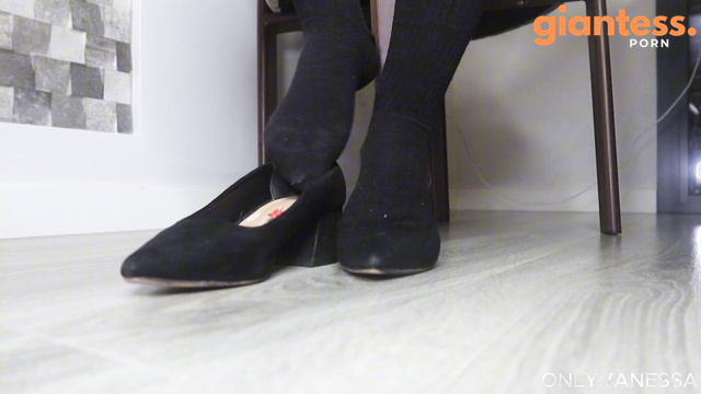 OnlyVanessa - The Tiny Man Under My Feet: Changing Socks And Shoes By Giantess